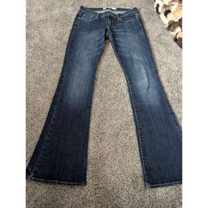 Abercrombie & Fitch Dark Wash Low Rise Bootcut Perfect Stretch Jeans 4R W27 L33